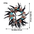 thumbnail image 4 of 47 47cm Halloween Citrouille Crne Guirlande Porte Suspendue Fte De Vacances Simulación Rotin Anneau Dcoration Accessoires Tenture Murale, 4 of 5