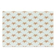 thumbnail image 1 of Starfish Cutting Board, Graphic Illustration of Summer Season Inspired Aquatic Animals Tropical Climate, Decorative Tempered Glass Cutting and Serving Board, Large Size, Orange White, by Ambesonne, 1 of 1