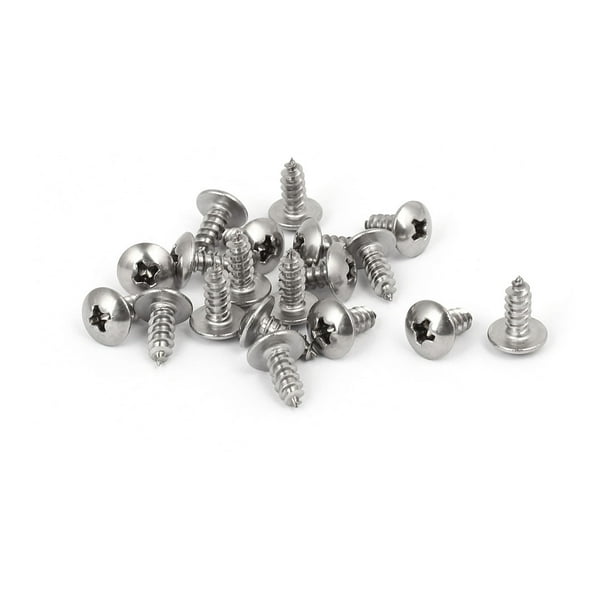Tornillos autorroscantes de acero inoxidable 316 M4x10mm de Unique Bargains, 20 piezas