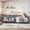 Gray, variant on URTR Twin Size Montessori Floor Bed with Storage Bookshelf and High-Quality Safety Guardrail, Wooden Twin Floor Bed Frame, Wooden Platform Bed, Low Profile Twin Bed with Fence and Headboard, Blue