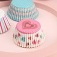 thumbnail image 4 of 100Pcs Colorful Party Muffin Cup Rainbow Wrapper Baking Boxes Paper  Cupcake Cake Mold 1, 4 of 8