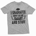 thumbnail image 6 of Men's Funny Graduation T-shirt Graduate Smart and stuff ceremony High school college Tee shirt (Small Military Green), 6 of 7