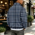 thumbnail image 7 of Nestiefly Flannel Shirt for Men 2026 Fashion Long Sleeve Plaid Quarter Zip Henley Pullover Sweatshirts Casual Fall Clothes Blue S, 7 of 7