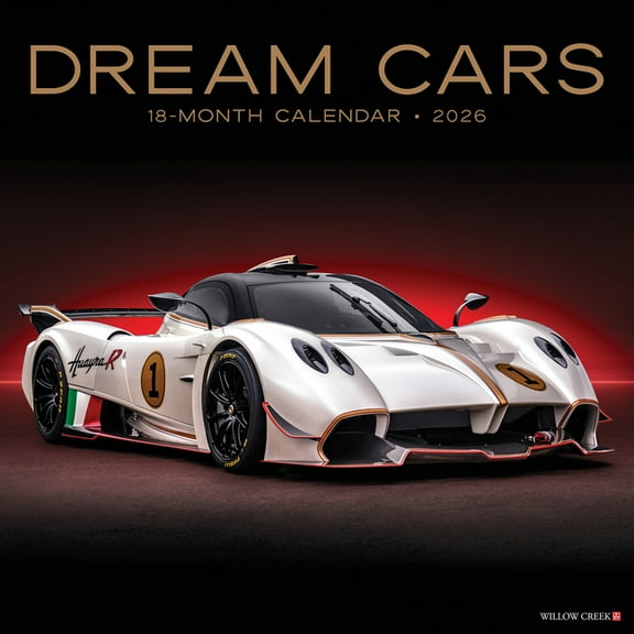 Dream Cars 2026 Wall Calendar, (Paperback)