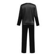 thumbnail image 6 of Family Matching Christmas Pajamas Silk Christmas Pjs Long Sleeve Pullover Holiday Nightwear Top and Pants 2 Piece Set Funny Family Christmas Pjs Matching Sets, 6 of 8
