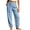 Light Blue, variant on Womens Cargo Pants Women Flare Chino Belted Waist - Zip Fly Office Light Blue L