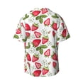 thumbnail image 7 of Picia Strawberry1 Men's Linen Shirts Short Sleeve Cuban Beach Shirts Casual Shirts Button Down Shirt for Men Beach Summer Wedding Shirt-Small, 7 of 7