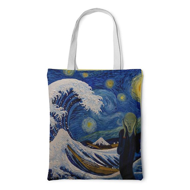 Style 7 Bolso de mano a la moda para mujer, bolso de hombro, bolso de mano para mujer, bolsos de compras ecológicos de lona
