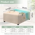 thumbnail image 7 of Xoenoiee Beach Turtle Starfish Heart Print Ottoman Covers Slipcover Square Jacquard Fabric Footstool Protector Covers Storage Stool Ottoman Covers Stretch with Elastic Bottom, L, 7 of 7