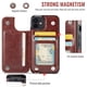 thumbnail image 2 of Funda cartera Wefor para iPhone 12 Mini con bloqueo RFID, color marrón, 2 of 9