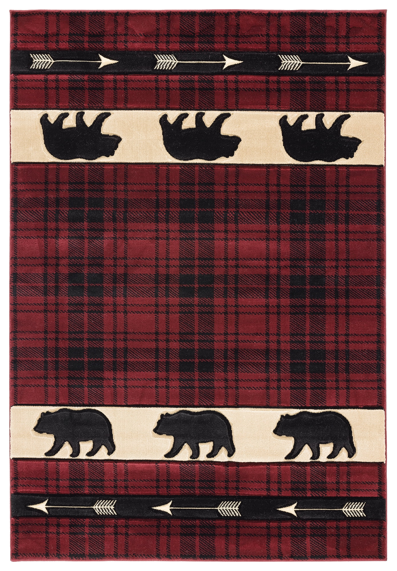 United Weavers of America Lodge Plaid Loomed Area Rug, 1.83' x 2.67'