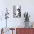 thumbnail image 4 of Luxe Metal Art 'Peek-a-boo Skeleton' by Susan Ball, Metal Wall Art, 16"x24", 4 of 9