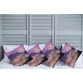 thumbnail image 6 of Ambesonne Urban Throw Pillow Cover 4 Pack, Skyline of Busan Korea, 24", Purple Violet, 6 of 6