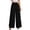 Black, variant on Women's High Waisted Palazzo Pants Cotton Linen Wide Leg Trousers Casual Smocked Waist Beach Pants Flowy Long Swing Pants