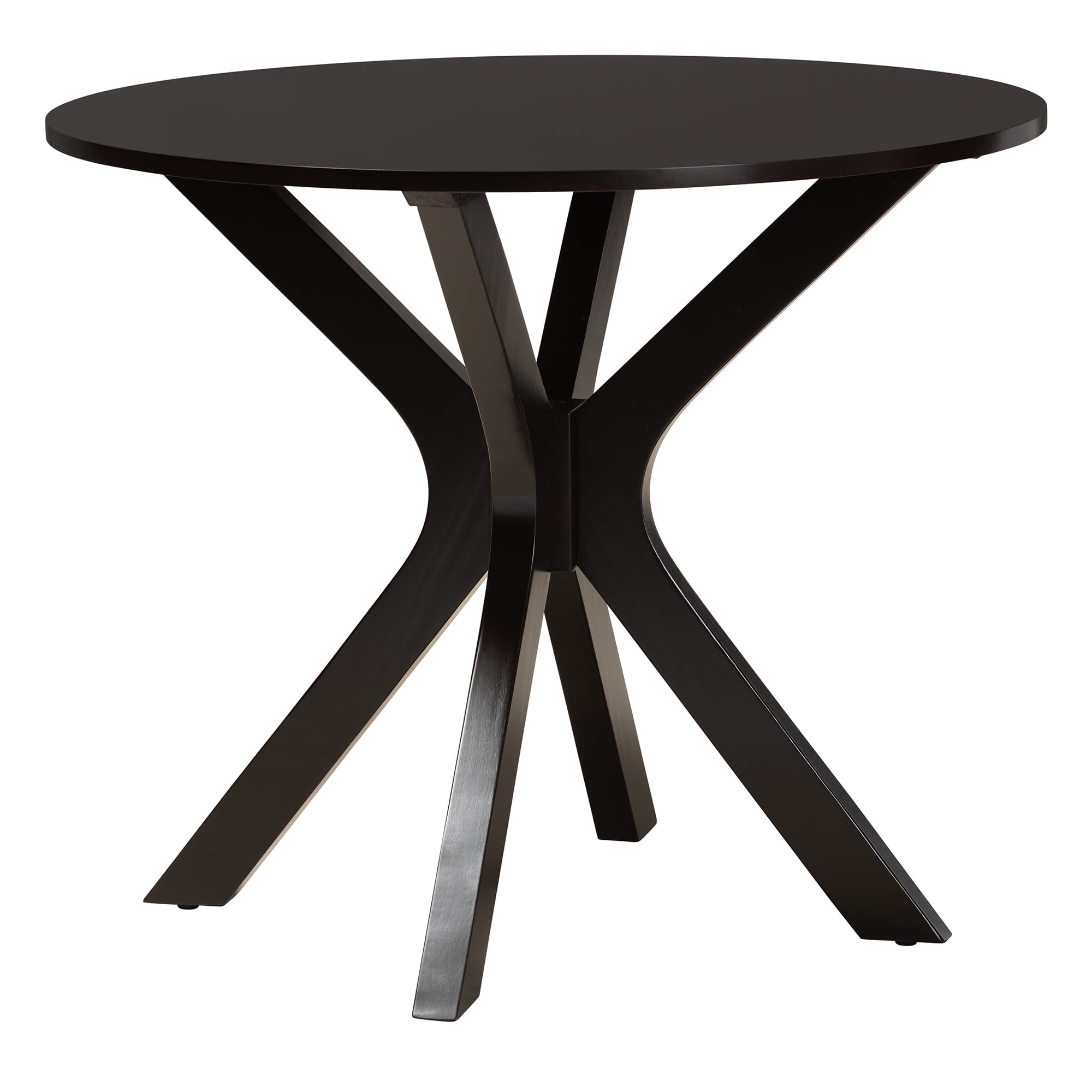 Baxton Studio Karel Modern Dining Set, 5-Piece, Espresso Brown