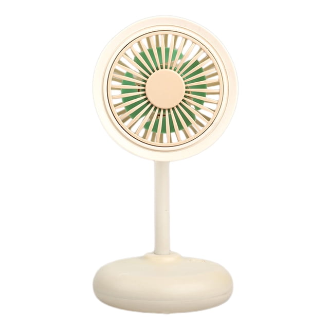 Yellow Usb Rechargeable Folding Desktop Fan 3 Wind Levels Portable Quiet Strong Wind For Study Outdoor Nap Compact Design Usb Powered 360 Rotation Low Noise