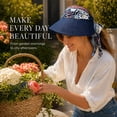 thumbnail image 5 of Delayuji Scarf Hat for Women Integrated Scarf Visor Wide Brim Ponytail Hole Adjustable Foldable Outdoor Sun Hats Portable Outdoor Hat Comfort Visor hat, 5 of 6