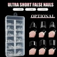 thumbnail image 4 of 120 Half Cover Almond Fake Nails, Matte Pre- Acrylic Tips, Extra Short V5C9, 4 of 10