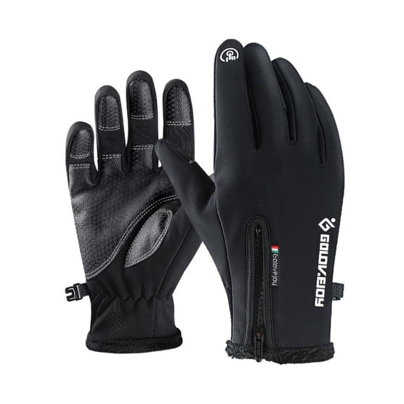 Winter Thermal Motorcycle Gloves - Waterproof, Windproof, Touch Screen, Full Finger Fleece Lined Gloves for Riding