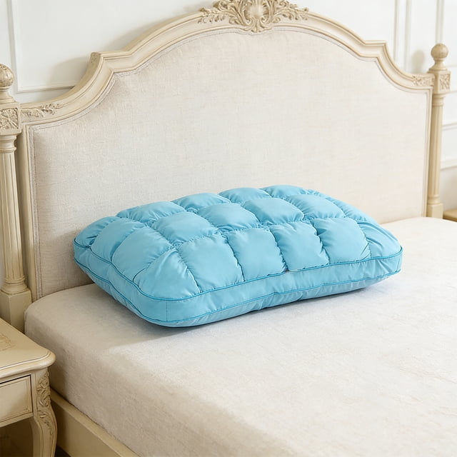 Insert d'Oreiller de Lit en Forme d'Ananas, Fibre Compressée Type Duvet à Haute Résilience, Polyester, 74 x 48 cm, Blanc, Lot de 1