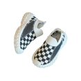 thumbnail image 4 of Willtoo Kids Slip On Knit Sneakers Breathable Mesh Checkered Pattern Walking Shoes Lightweight Non-Slip Casual Running Sport Shoes, 4 of 6
