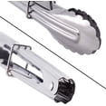 thumbnail image 4 of Small Stainless Steel Serving Tongs Salad Tongs Sliver Color3pcs), 4 of 5