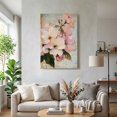 thumbnail image 2 of Canvas Wall Art, Pink Spring Floral Framed Canvas Prints for Bedroom Living Room, Vintage Flowers Retro Botanical Large Gallery Wrapped Wall Decor for Home Office, Gifts, 18"x24" Ship Next Day, 2 of 7