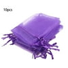 Machinehome 10pcs Wedding Thin Mesh Gift Bag Drawstring Design Yarn Pouch Party Solid Color Candy Favor Bag