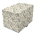 thumbnail image 1 of Floral Dog Crate Cover, Vintage Craftwork Look Honey Bee Flowers Petals Print, Easy to Use Pet Kennel Cover Small Dogs Puppies Kittens, 7 Sizes, Ivory Multicolor, by Ambesonne, 1 of 6