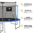 thumbnail image 3 of Mersco 14ft Trampoline Upgraded for Kids and Adults, Backyard Trampoline with Basketball Hoop and Enclosure,Jumping Trampoline for Boys and Girls Birthday Gift, Blue, 3 of 12