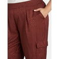thumbnail image 4 of Terra & Sky Black Label Women's Plus Size Satin Mid Rise Pants, 30" Inseam, 0X-4X, 4 of 5