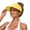 Yellow, variant on Women's UPF 50 UV Protection Sun Visor Hat, Breathable Sun Hats for Women, Lightweight Foldable Ponytail Visor Hat for Women Sports Cap Beach Vacation, Black
