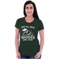 thumbnail image 4 of Not All Who Wonder Are Lost UFO Cute Women's T Shirt Ladies Tee Brisco Brands L, 4 of 6
