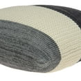 thumbnail image 3 of 20" x 7" x 20" Transitional Cream And Gray Pillow Cover With Poly Insert, 3 of 5