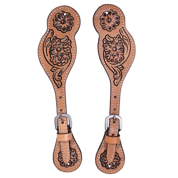 Hilason Western Spur Straps Leather Antique Brown