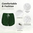 thumbnail image 4 of Rateoe Emerald Green Sparkling Printed 2 in 1 Women's Workout Shorts for Athletic Gym Running Shorts with Phone Pockets-X-Large, 4 of 7