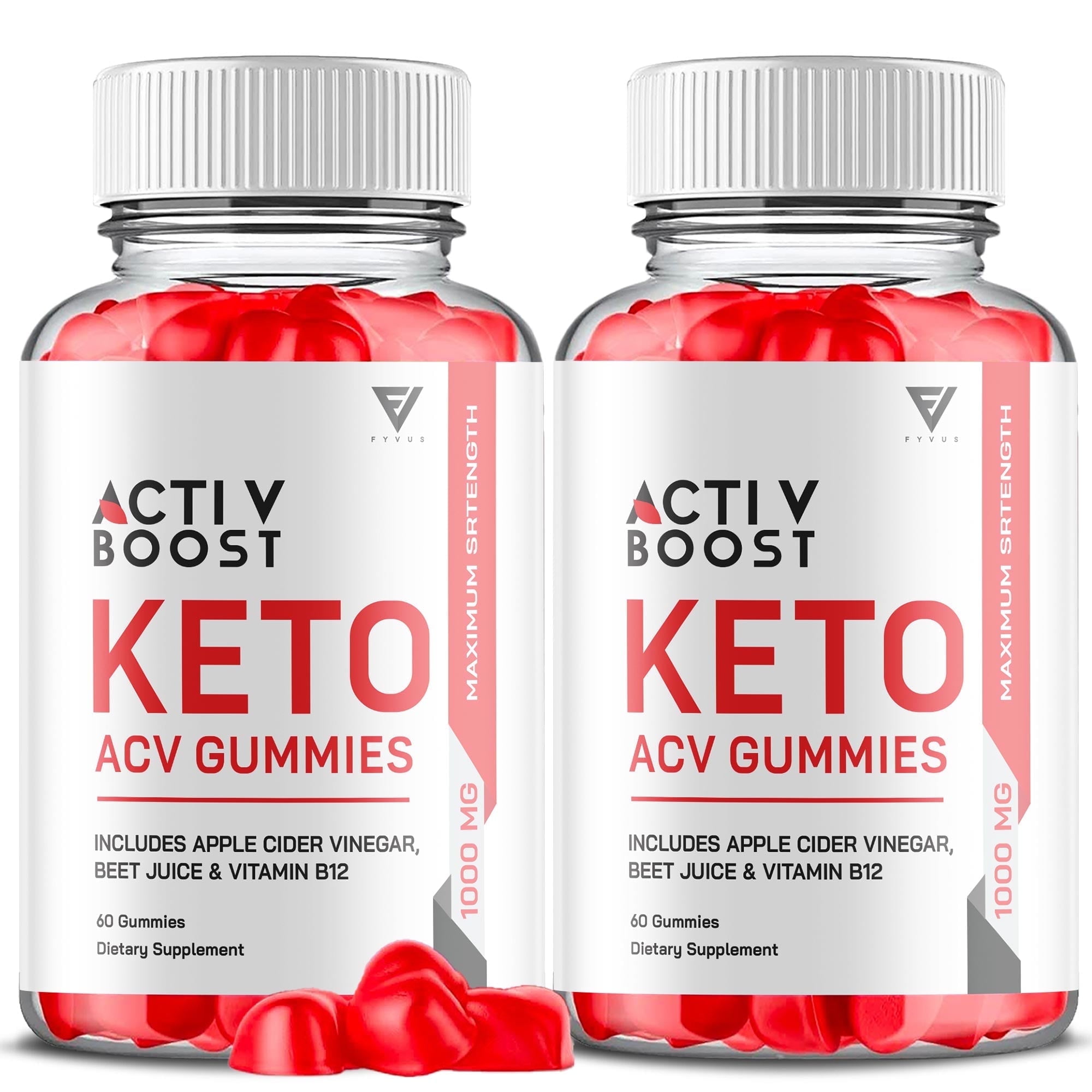 (5 Pack) ActivBoost Keto ACV Gummies 1050 MG, Advanced Formula, 300 Gummies for 5 Months 60 Count (Pack of