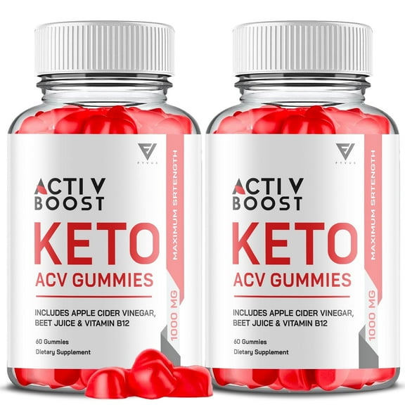 (2 Pack) Activ Boost Keto   ACV 1000mg Gummies Apple Cider Vinegar Vitamin B12 Vitamin B6 Advanced Formula Activboost Gummy (120 Gummies)