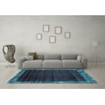 thumbnail image 3 of Ahgly Company Indoor Rectangle Abstract Light Blue Modern Area Rugs, 5' x 7', 3 of 4