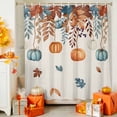 thumbnail image 4 of Shower Curtain 72"W x 84"L Thanksgiving Pumpkins Maple Leaves Burlap Texture Fabric Shower Curtains Set with Hooks Water Repellent Bathroom Curtains Machine Washable Bathroom Accessories, 4 of 6