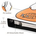 thumbnail image 3 of FORMRS 3 Ring Photo Album 4"x6" Self Adhesive Large Capacity PU Leather Cover, Gray Cute Cat, 3 of 8