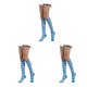 thumbnail image 2 of Qarigey Rayas Muslo Calcetines altos Estilo simple Juegos deportivos Calentadores Día de San Valentín Mujeres Accesorios para el diario Fiesta de Type1 Qarigey CBP343949, 2 of 6