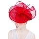 thumbnail image 5 of Fascinator Hat Feather Party Pillbox Sombrero Flor Derby Sombrero para Mujer - rojo, 11 Yinane Casquillo nupcial de la boda, 5 of 8