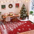 thumbnail image 4 of Memoryfield Christmas Area Rug 4' x 6', Machine Washable Rugs Holiday Christmas Tree Print Throw Carpet, Low Pile Rug Stain-Resistant Xmas Rugs for Bedroom Living Room Dining Room Party, 4 of 9