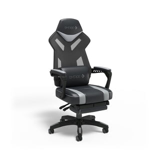 Emerge Vomax Bonded Leather Ergonomic Gaming Chair - Black/Grey