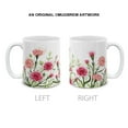 thumbnail image 2 of WIRESTER 11 Oz Ceramic Tea Cup Coffee Mug, Carnations Flowers, 2 of 7