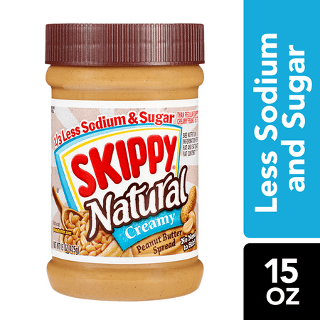 UPC 037600105576 product image for Skippy Natural Creamy Peanut Butter Spread, 15 oz | upcitemdb.com