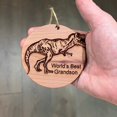 thumbnail image 4 of TRex Dinosaur Worlds Best Grandson - Cedar Ornament, 4 of 4