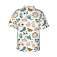 thumbnail image 4 of Xecao Cartoon Animals print Hawaiian shirt - a stylish short-sleeve button-down for men, perfect for casual beach and tropical outings., 4 of 9