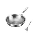 thumbnail image 3 of Gnmfd Titanium Frying Pan Non-Coating Non-Stick Skillet, Hammered Titanium Fry Pan for Household Cooking, Induction Gas Stove Use, Even Heat for Frying Eggs Vegetables Steak Meat Seafood, 3 of 9